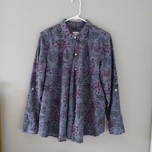 J. Jill Floral Buttondown Shirt